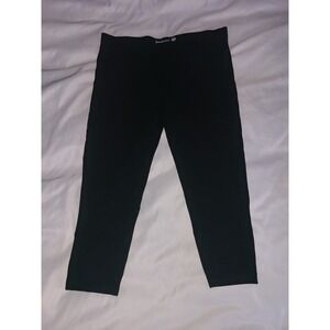 Betabrand Dress Pant Yoga Pants Womens XL Short Petite Black Cropped Ponte Knit